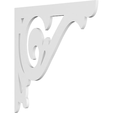 Ekena Millwork Bordeaux Architectural Grade PVC Bracket, 5/8"W X 18"D X 18"H BKTP01X18X18BO